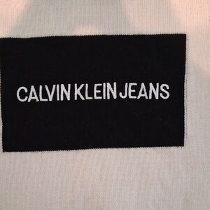 Calvin Klein Jeans Wool Blend Sweater with Black Logo 6629